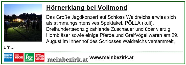 MeinBezirk Bericht Jagdkonzert2015
